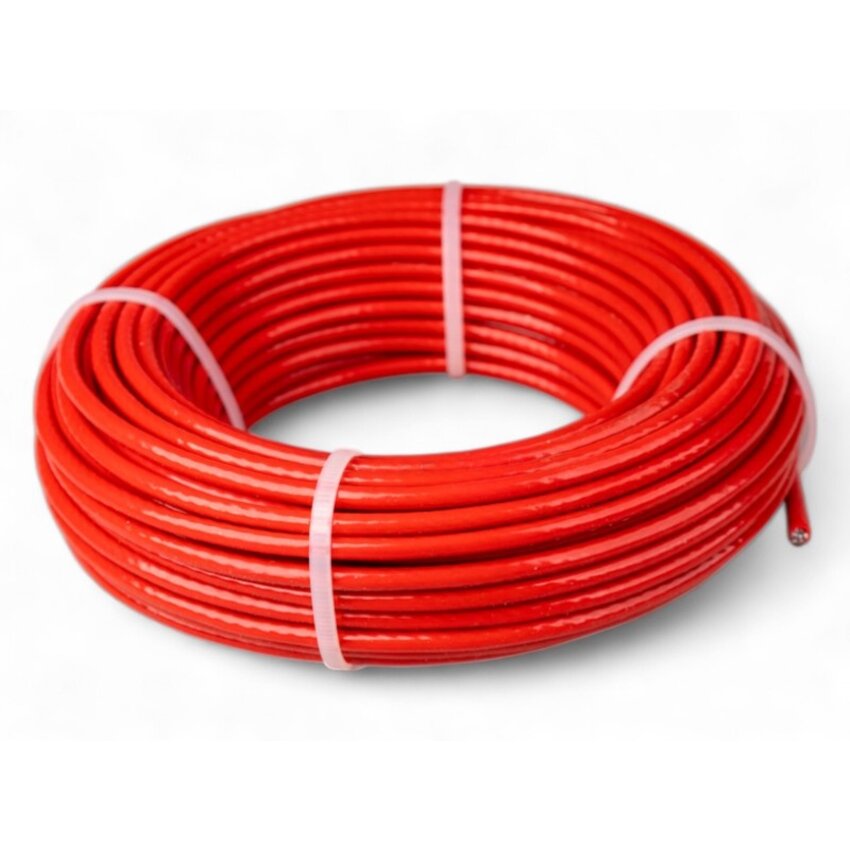 Wire Ropes 3/4 mm pvc 20 meter Red