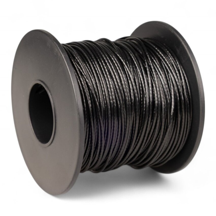 Wire Ropes black Nylon 1.0/1.2mm 50 meter
