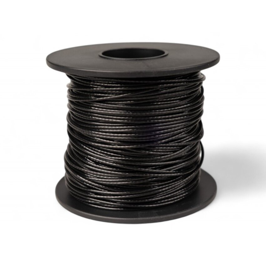 Staalkabel zwart Nylon 1.0/1.2mm 50 meter