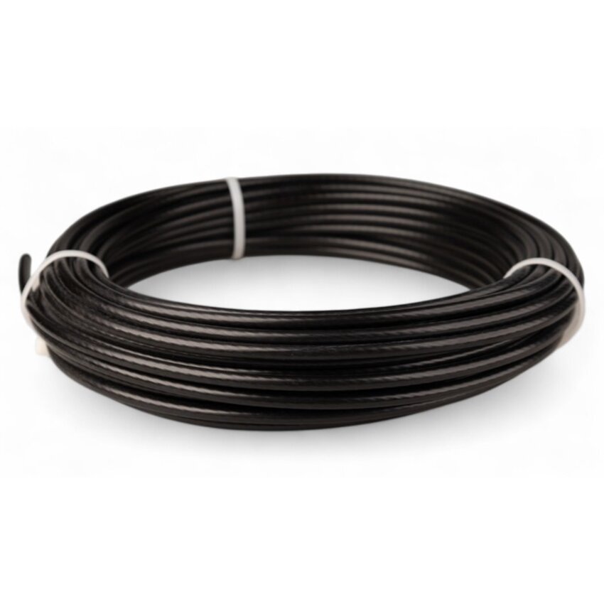 Fitness Staalkabel 4,5mm 100 meter zwart