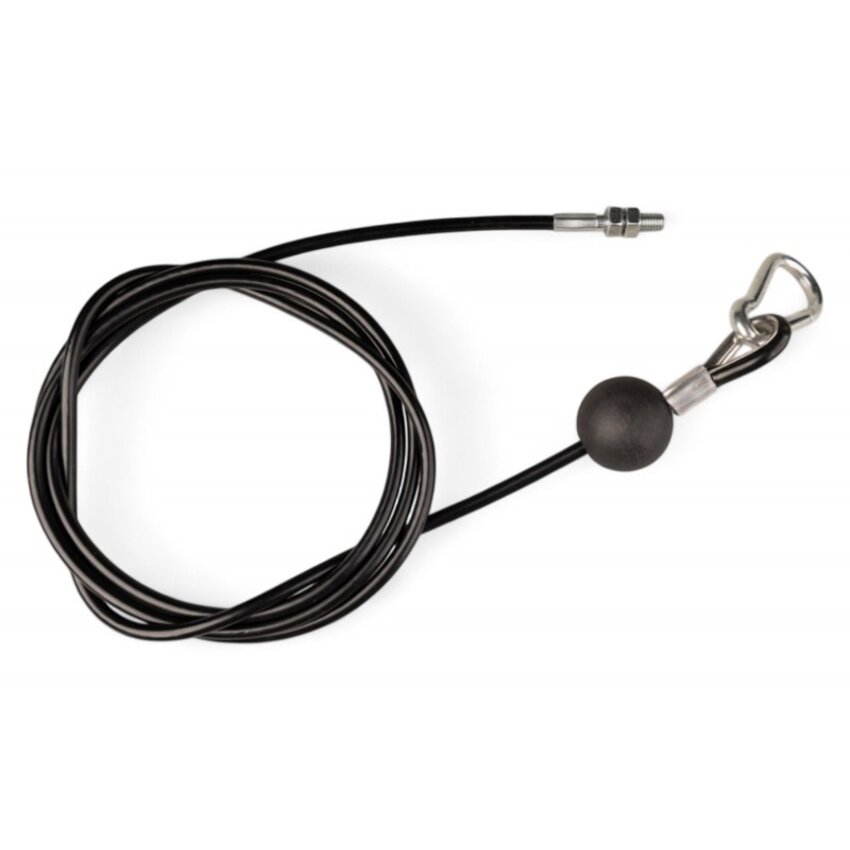 Fitness Stahlseil 4/6mm mit M8 Gewinde und Karabinerhaken mit Pufferstopp