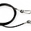 Fitness Steel cable 4/6mm black with pull eye and snap hooks 7x70