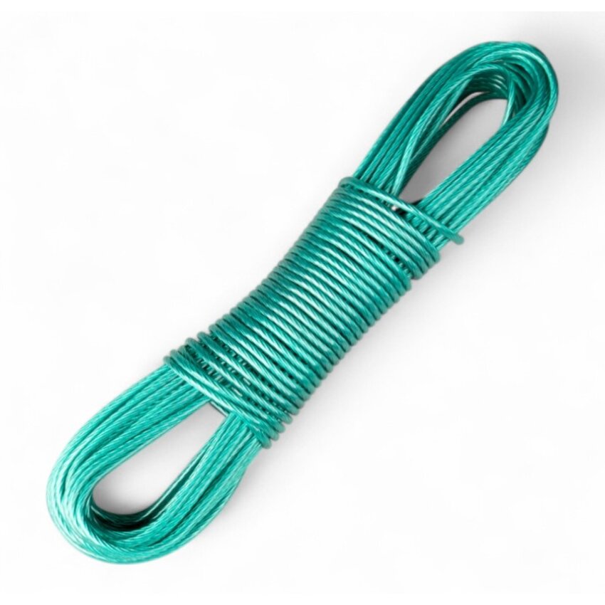 Green Clothesline Wire, Drying Line Wire, 20 m Clothesline