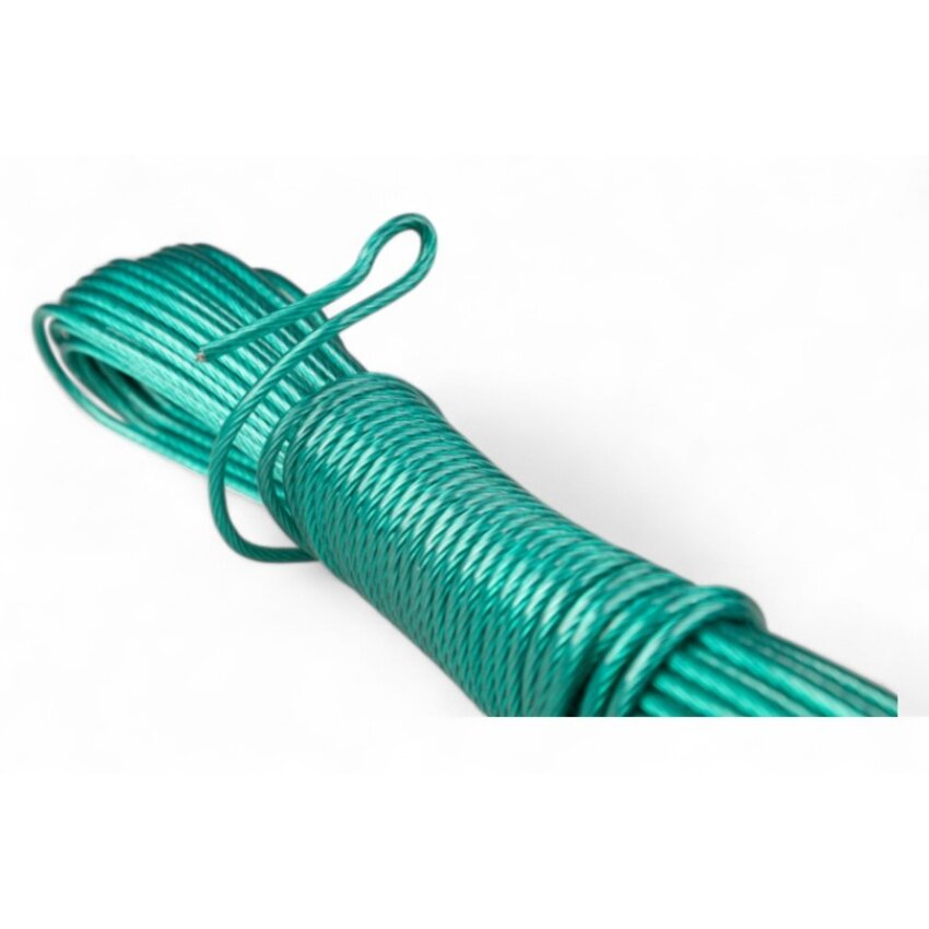 Green Clothesline Wire, Drying Line Wire, 20 m Clothesline