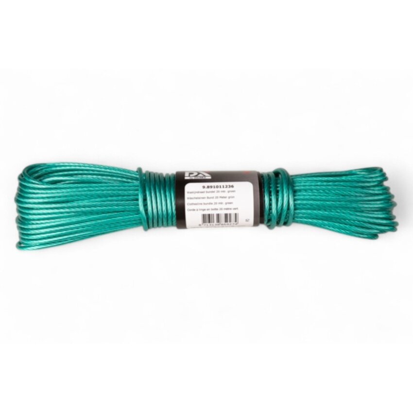 Green Clothesline Wire, Drying Line Wire, 20 m Clothesline