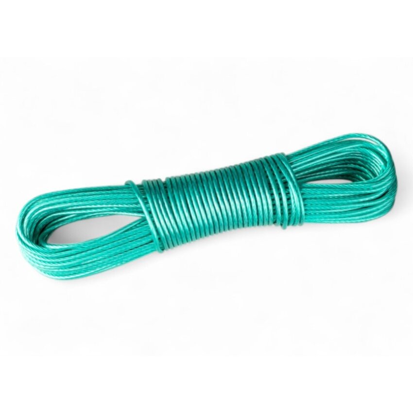 Green Clothesline Wire, Drying Line Wire, 20 m Clothesline