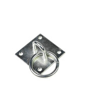 Galvanised Eye Plate Square With Ring 8mm
