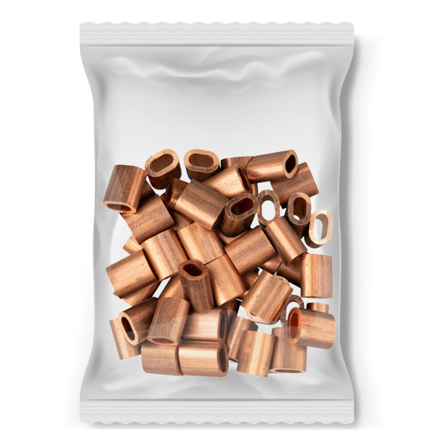 Copper Wire rope clips 4mm 50 pieces