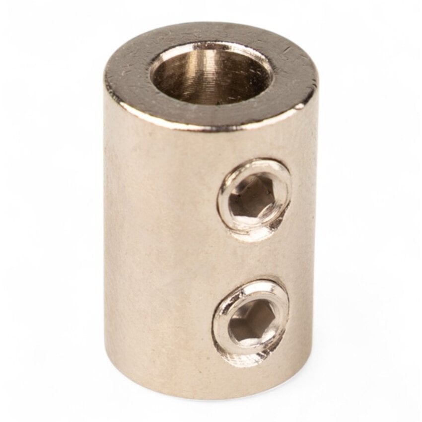 Draadstop 2mm  messing verchroomd met dubbele inbusbout