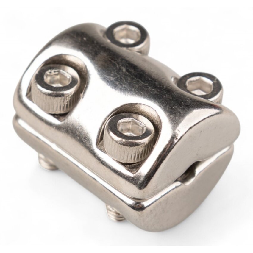 2-part clamping ring with hex bolts - AISI316/A4