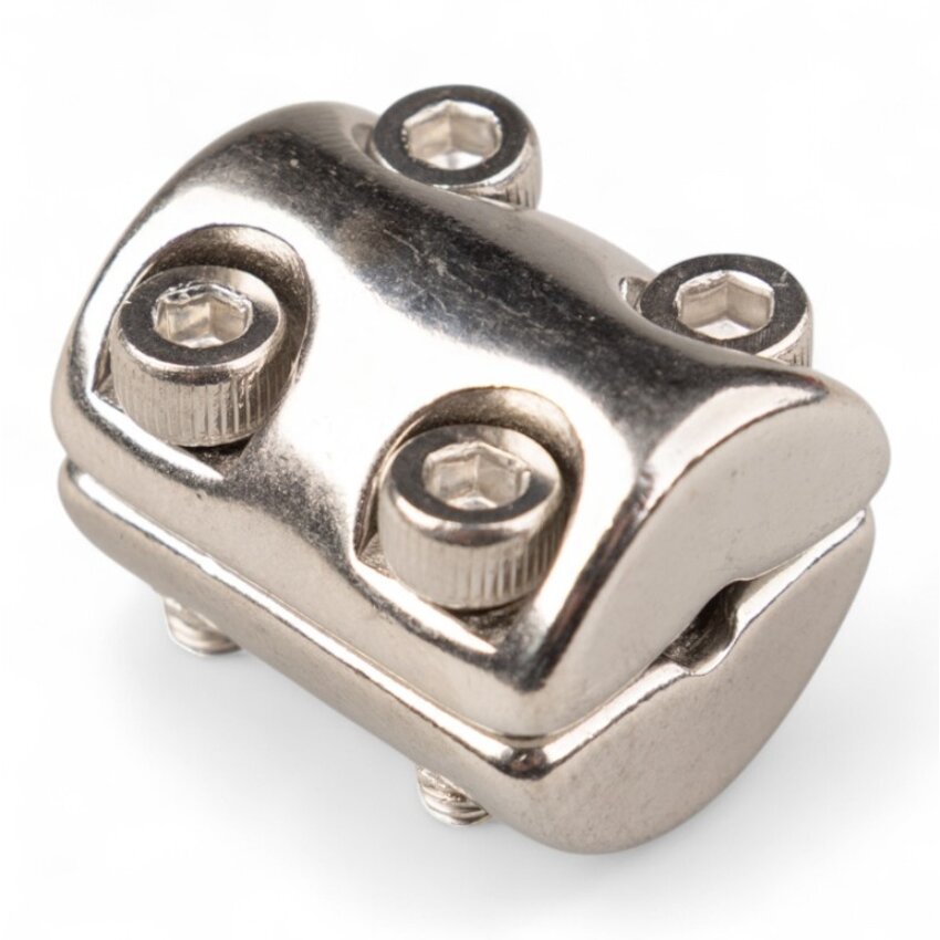2-part clamping ring with hex bolts - Wire rope stunter