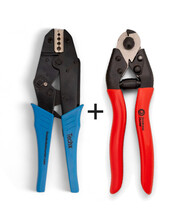 Crimping tools for wirerope and wirecutter in 1 Package