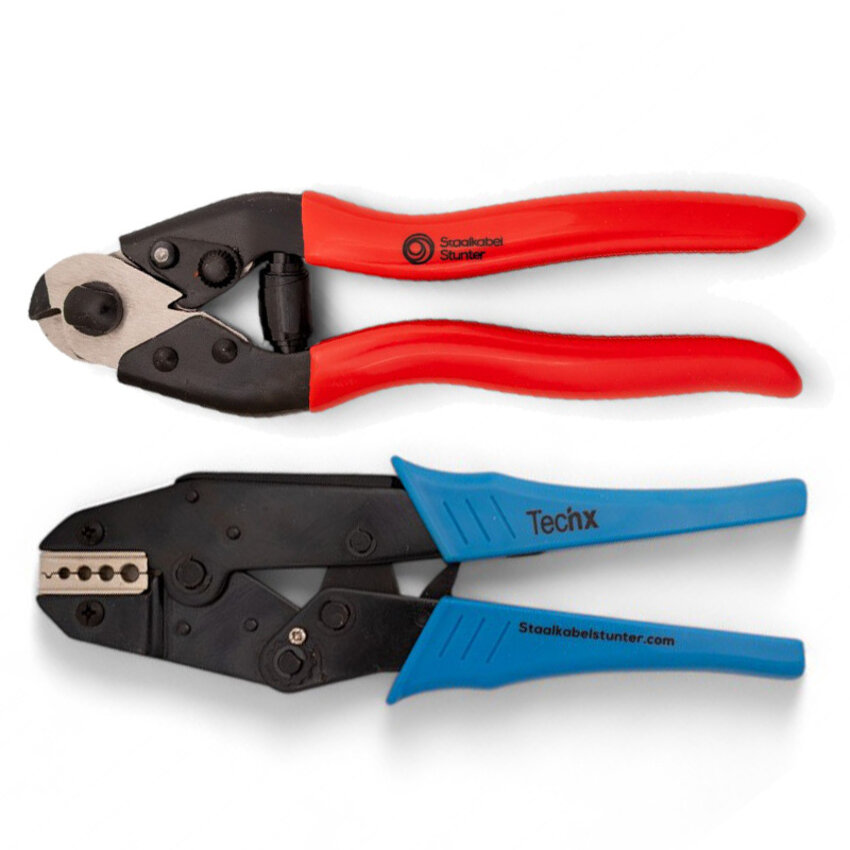Crimping tools for Wire rope and wirecutter in 1 Package