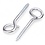 Swing hook set with curl 10x125mm 2 pcs