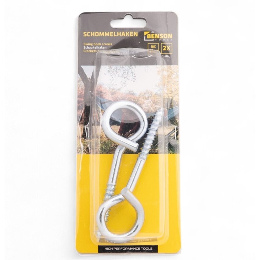 Schaukelhaken-Set mit Kringel 10x125mm 2-tlg