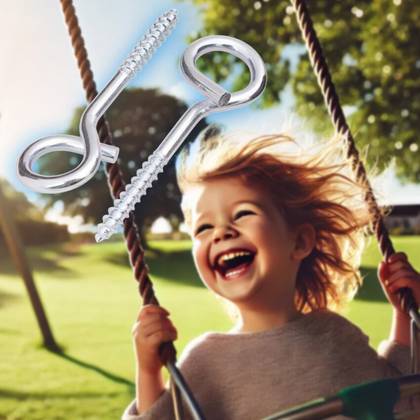 Swing hook set with curl 10x125mm 2 pcs