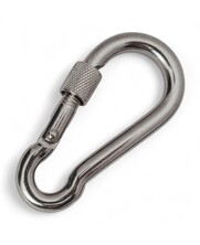 Karabinerhaken Edelstahl Niro rostfrei Mit Schraube 5x50mm