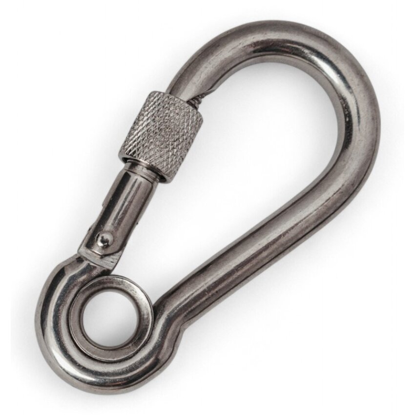 stainless Snaphooks  with eye and screw 8x80