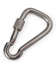 Snap Hook asymmetric Stainless with screw 6x60mm