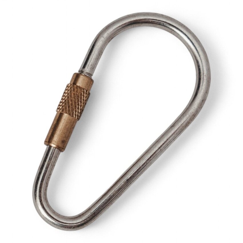 Stainless snap hook with ribbed screw & brass -Screw Link