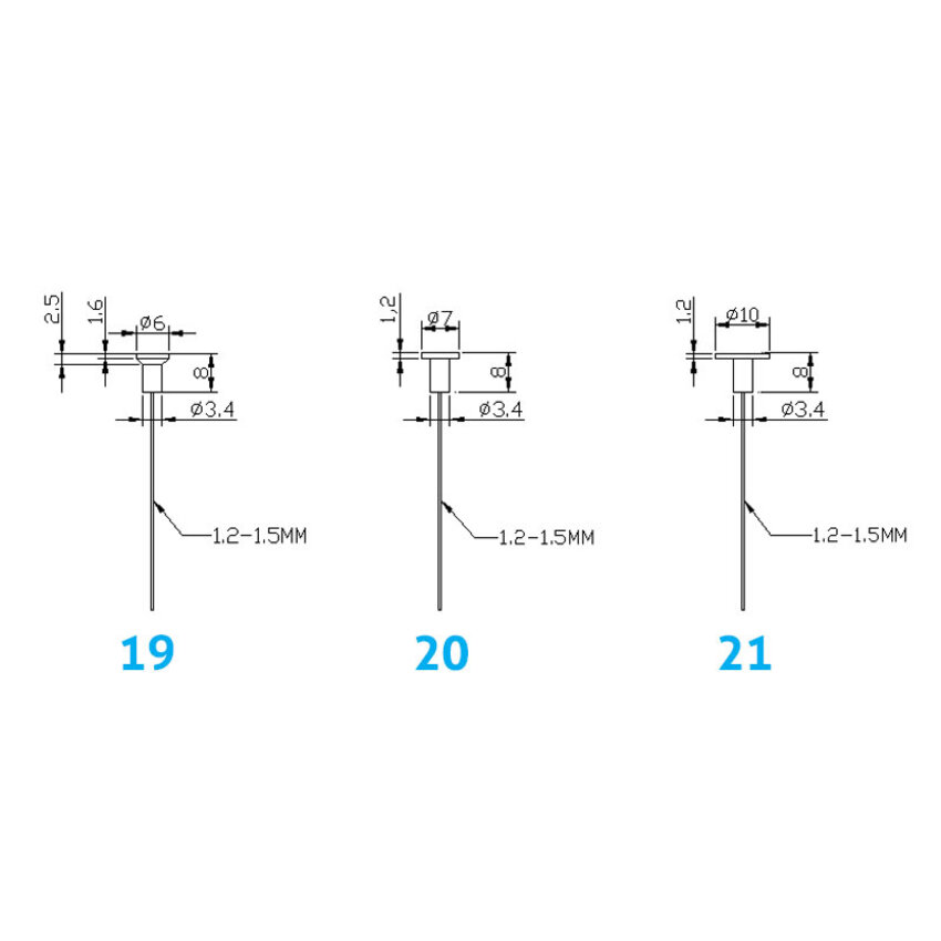Steel cable with aluminum end stop – available in various sizes