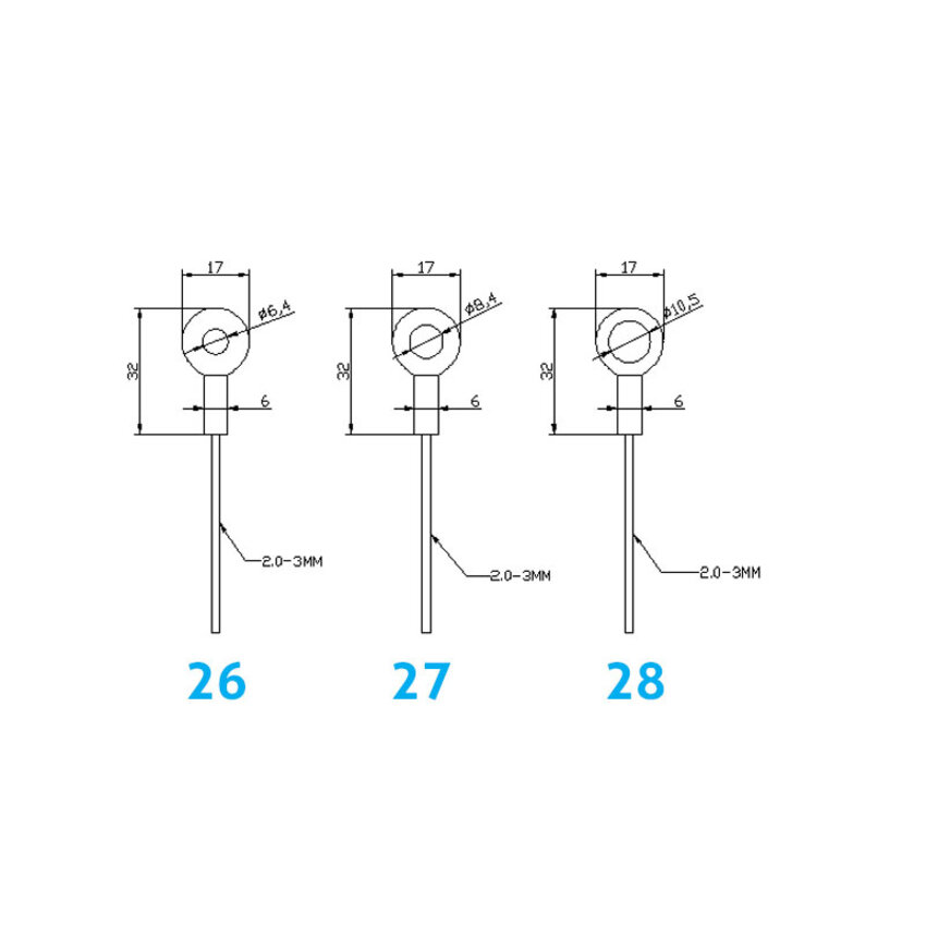 Steel cable with aluminum end stop – available in various sizes