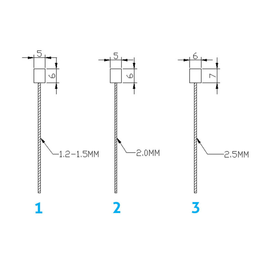 Steel cable with aluminum end stop – available in various sizes
