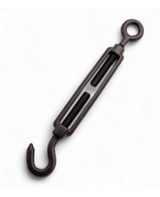 Edelstahl Drahtspanner M6 Haken und Öse Schwarz