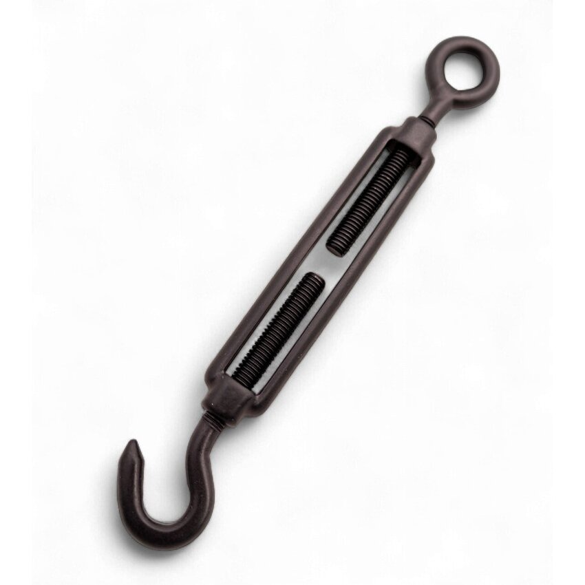 Stainless Steel Wire Tensioner M6 Hook and Eye Black