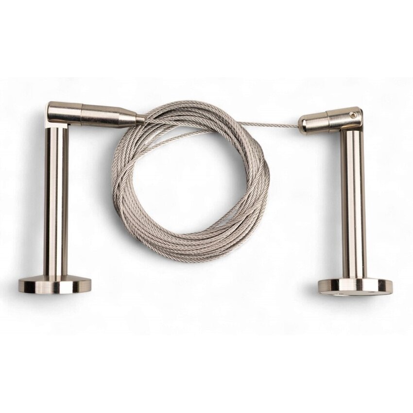 Stainless Steel Cable Curtain Hanging System - Cable as Curtain Rod - Deluxe