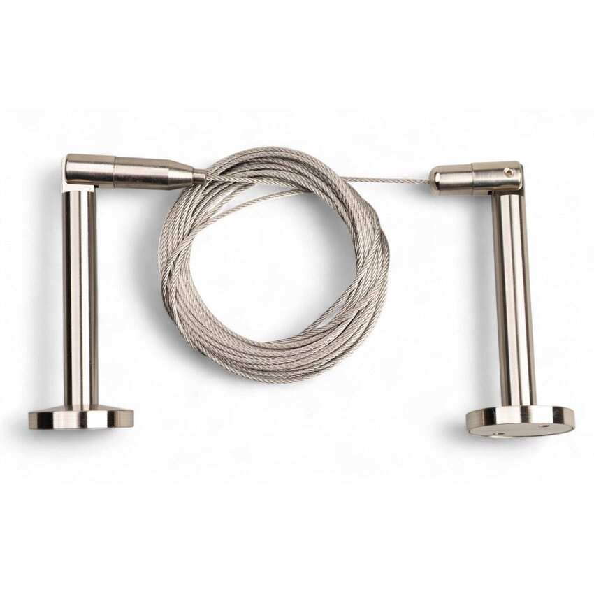 Stainless Steel Cable Curtain Hanging System - Cable as Curtain Rod - Deluxe