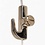Metal picture hook with adjustment screw for precise height adjustment on gallery systems