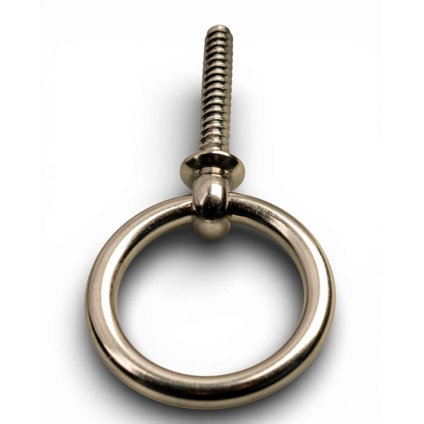 Stainless steel wall anchor with threaded rod for securing chains or cable locks in concrete or wood