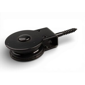 Blackline Screw pulley with polyamide wheel black
