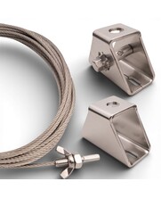 Rvs Staalkabel beugel spanner set met 3mm x 6m staalkabel