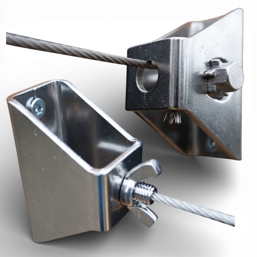 Stainless steel wire rope bracket tensioner set with 3 mm × 6 m steel cable