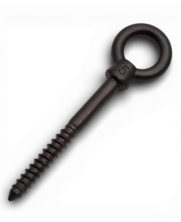 Edelstahl Schraube Öse 5x50 Schwarz