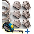 Edelstahl-Kabelspannpaket 9-teilig