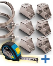 RVS kabelspanpakket 9-delig –  RVS 316, compleet  spanset voor buitengebruik en harmonica schaduwdoek