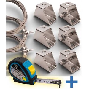 Edelstahl-Kabelspannpaket 9-teilig