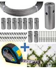 Edelstahl Kletterhilfe-Set für das Leiten von Pflanzen und Sträuchern entlang der Wand.