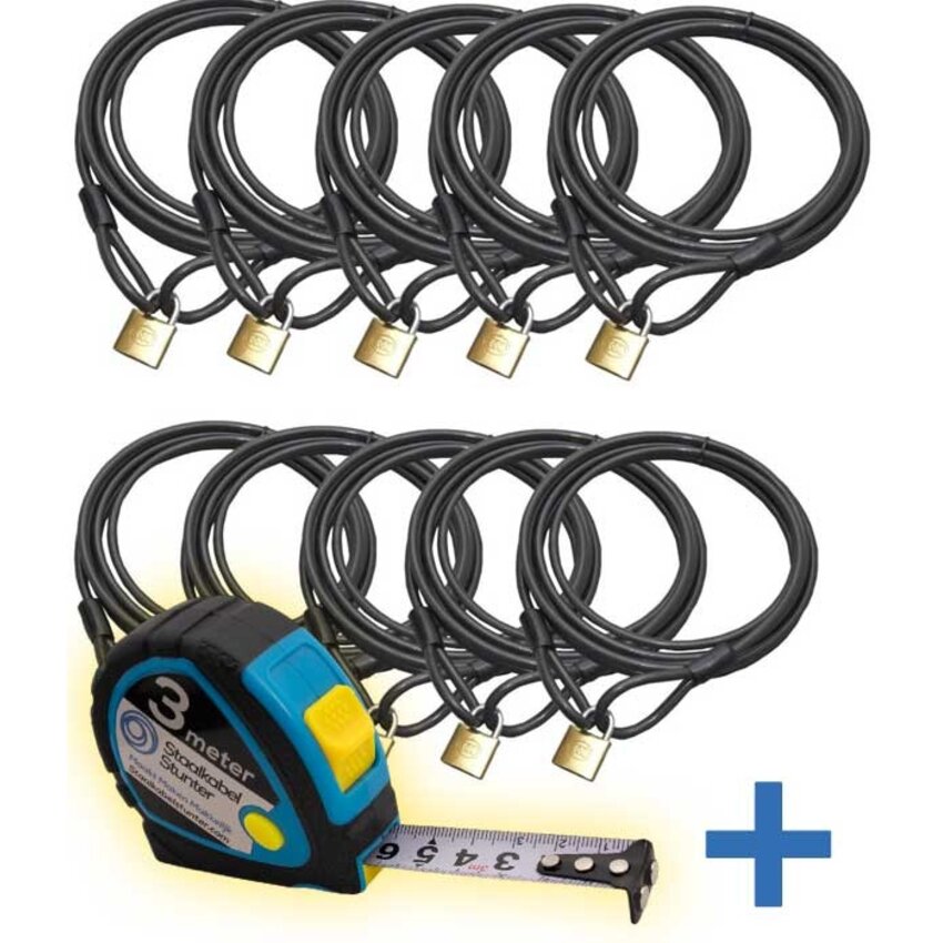 Diebstahlsicherung für Gartenmöbel / Terrassenmöbel 3 meter 10 Stück horeca Aktion