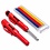 Diepe gaten marker 4 cm – 2.8 mm markeerpotlood met kleurstiften (rood, geel, blauw) + 6 vullingen