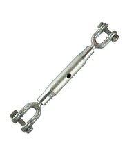 Spanschroef M12 DIN 1478 verzinkt – gaffel/gaffel draadspanner voor staalkabel