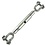 Turnbuckle M12 DIN 1478 galvanized – jaw/jaw wire tensioner for wire rope