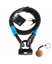 Cable lock Art & VBV tested 2.5 meters long - with clamp Cobalt