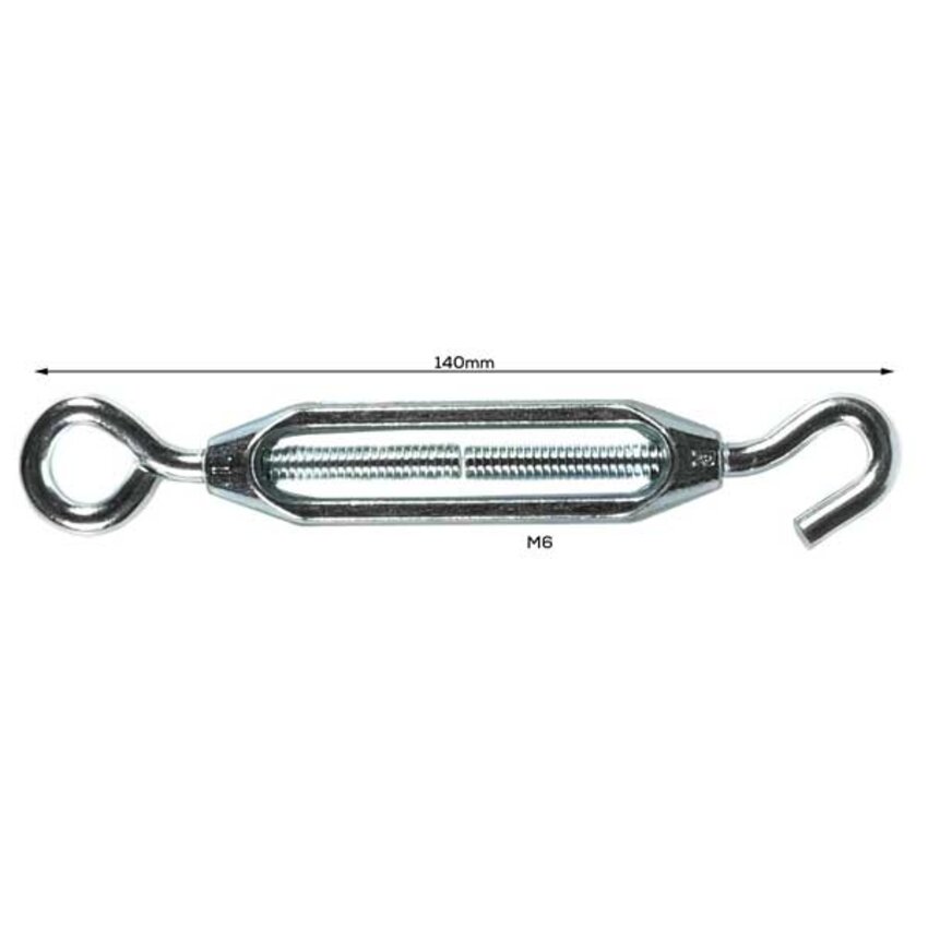 M6 turnbuckles with hook and eye 2-piece