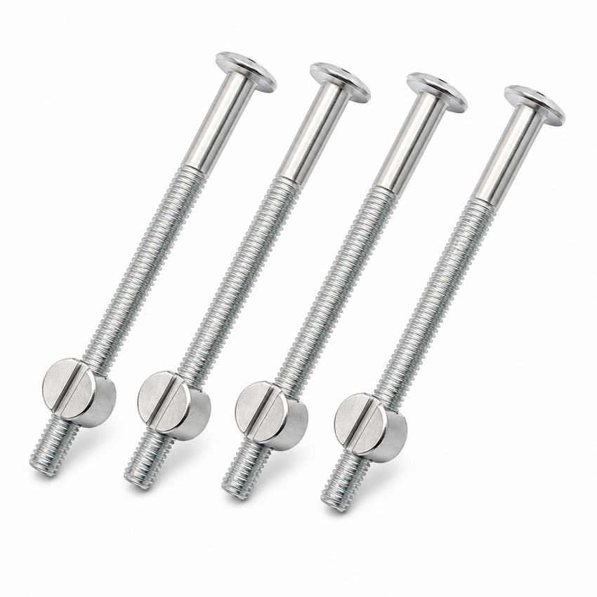 Galvanised connecting bolt and nut M6x80 4 pieces