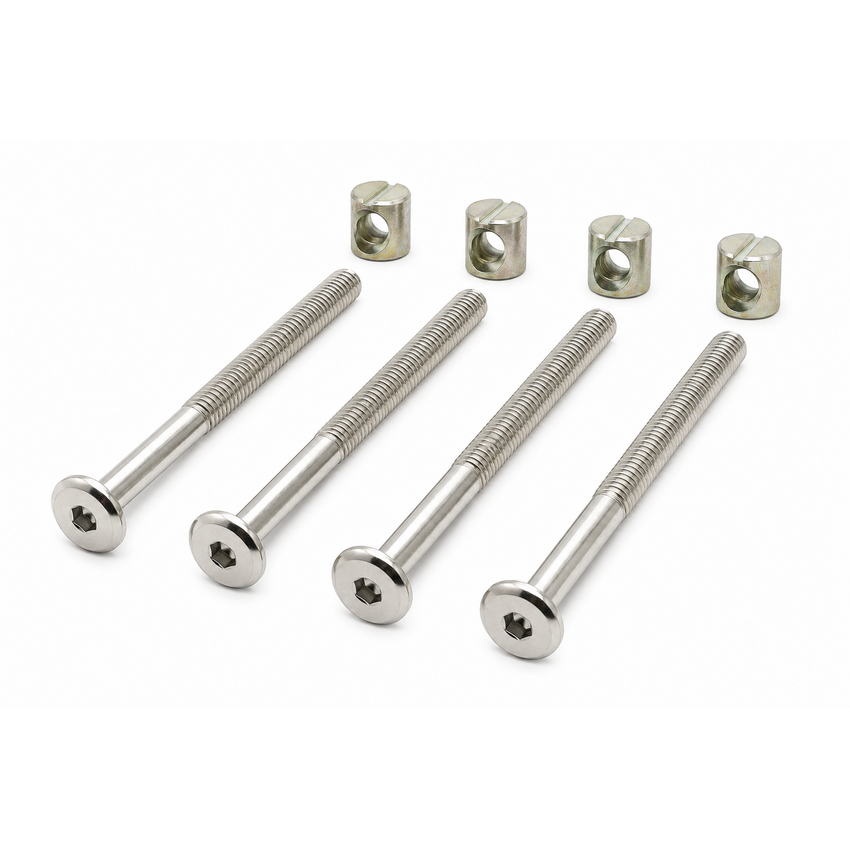 Gegalvaniseerde verbindingsbout en moer M6x80 4 stuks