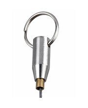 Kabelgrip met Sleutelring voor 1 tot 1,5 mm Staalkabel – Verstelbaar Ophangsysteem voor Displays en Ledverlichting